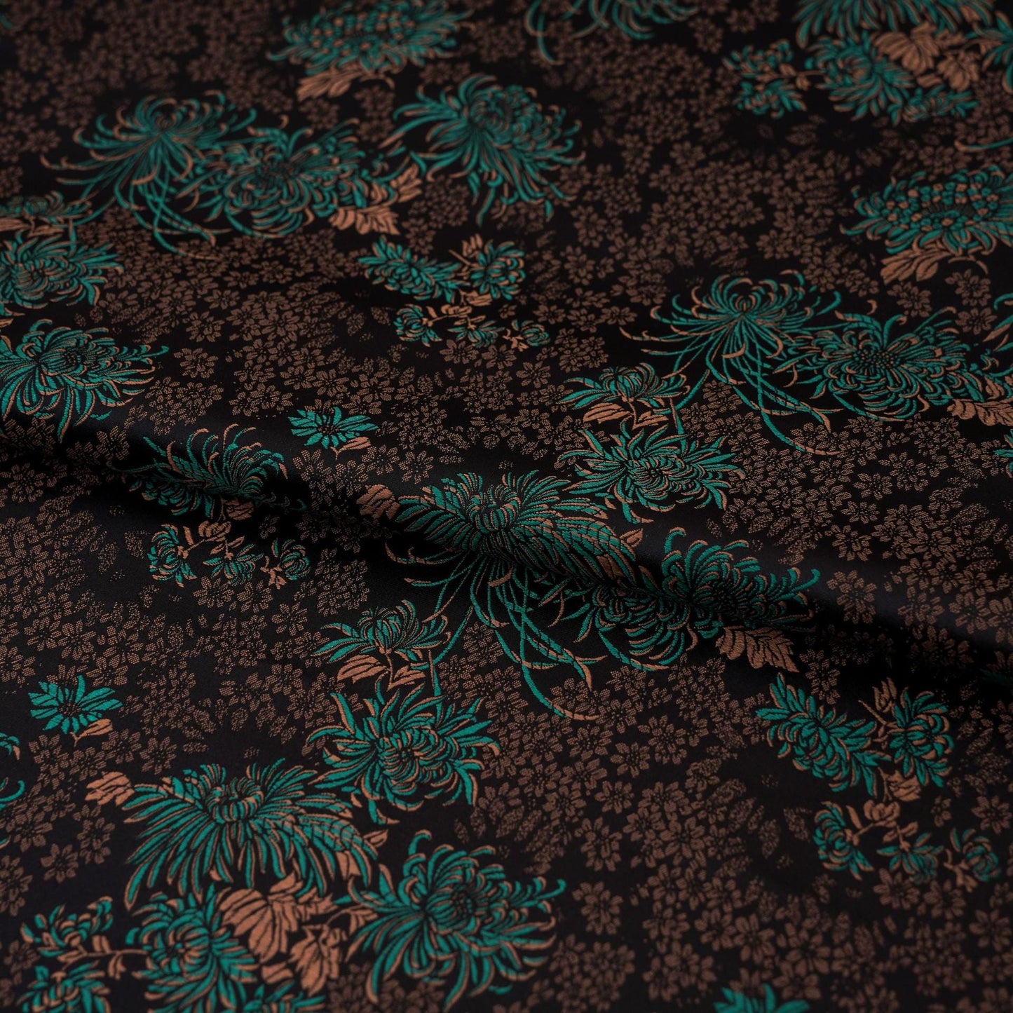 Floral Kinran Brocade Fabric: Japanese Kimono Upholstery, 29.5"W