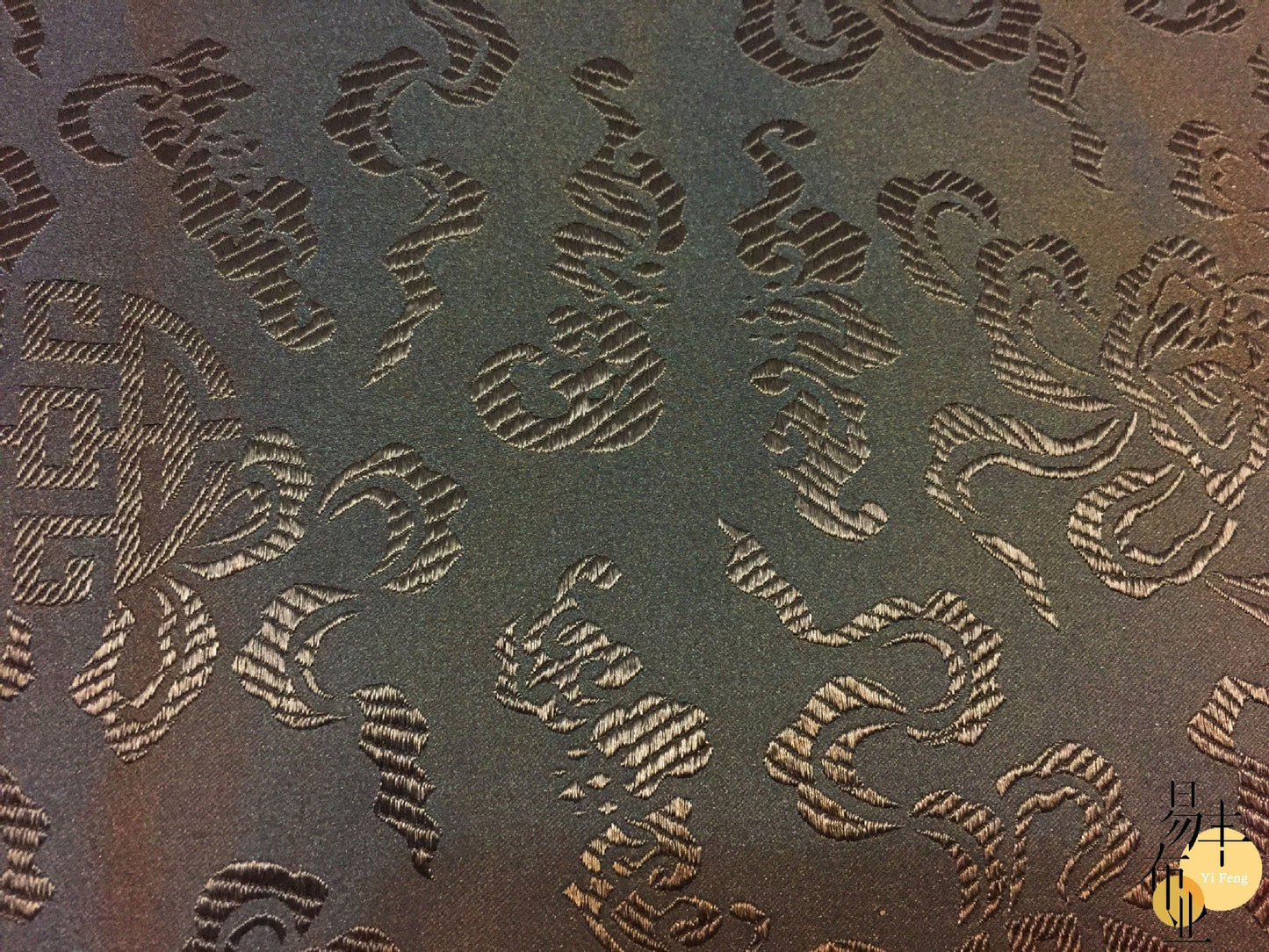 Brocade Fabric: Mongolian Style Tibetan Robe Decor, Eight Immortals Design