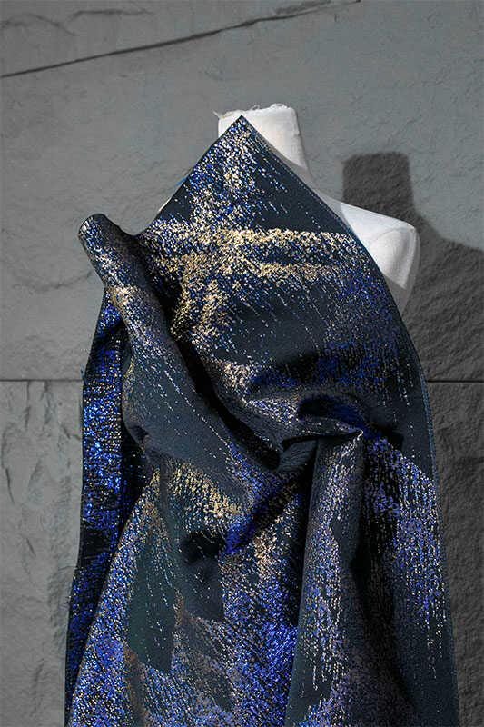 Galaxy Jacquard Fabric: 3D Gold Thread, 59" Wide, Costume & Decor