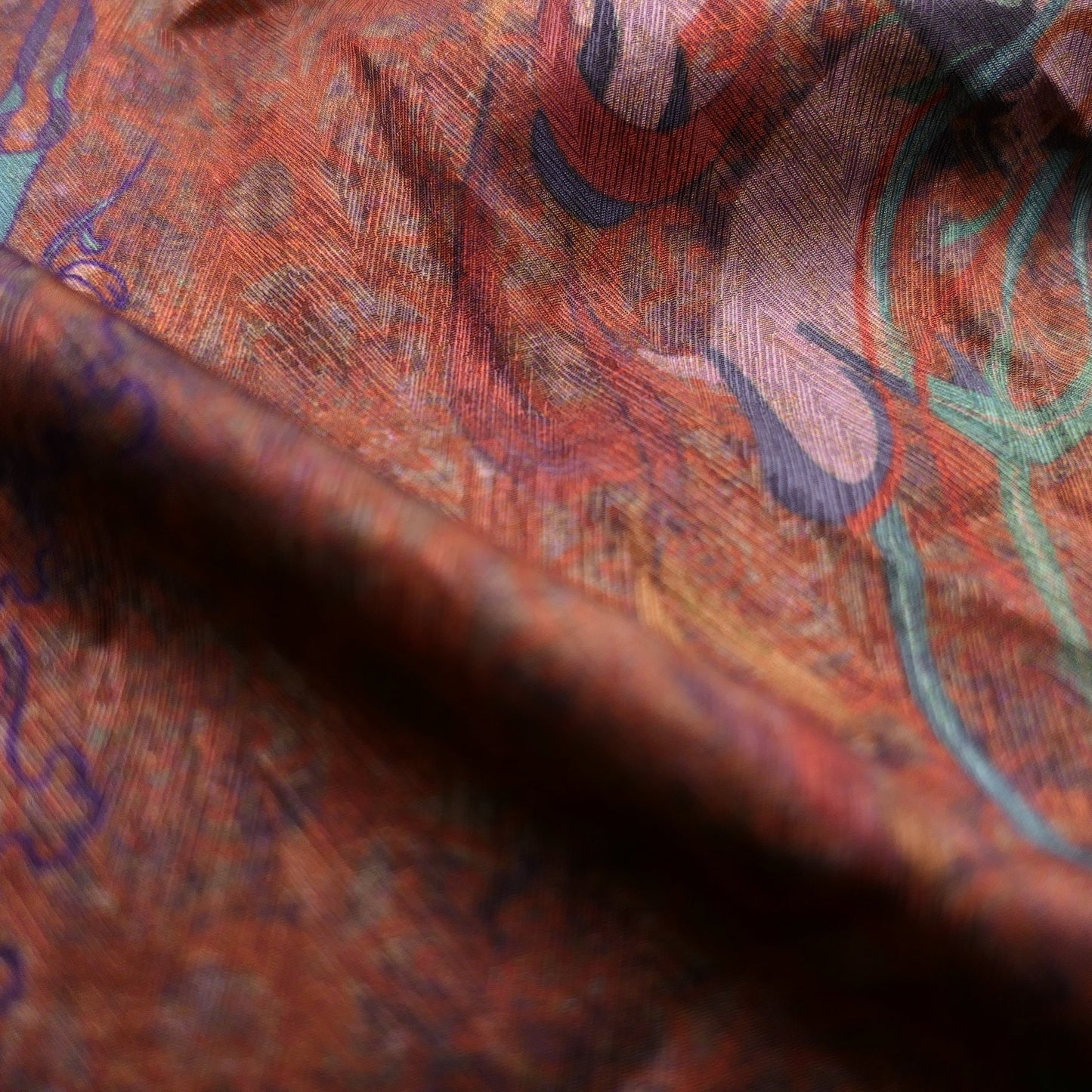 Dunhuang Feitian Satin Fabric: Retro Costume Upholstery (63"W)