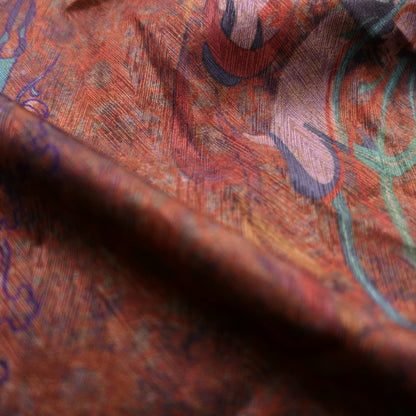 Dunhuang Feitian Satin Fabric: Retro Costume Upholstery (63"W)