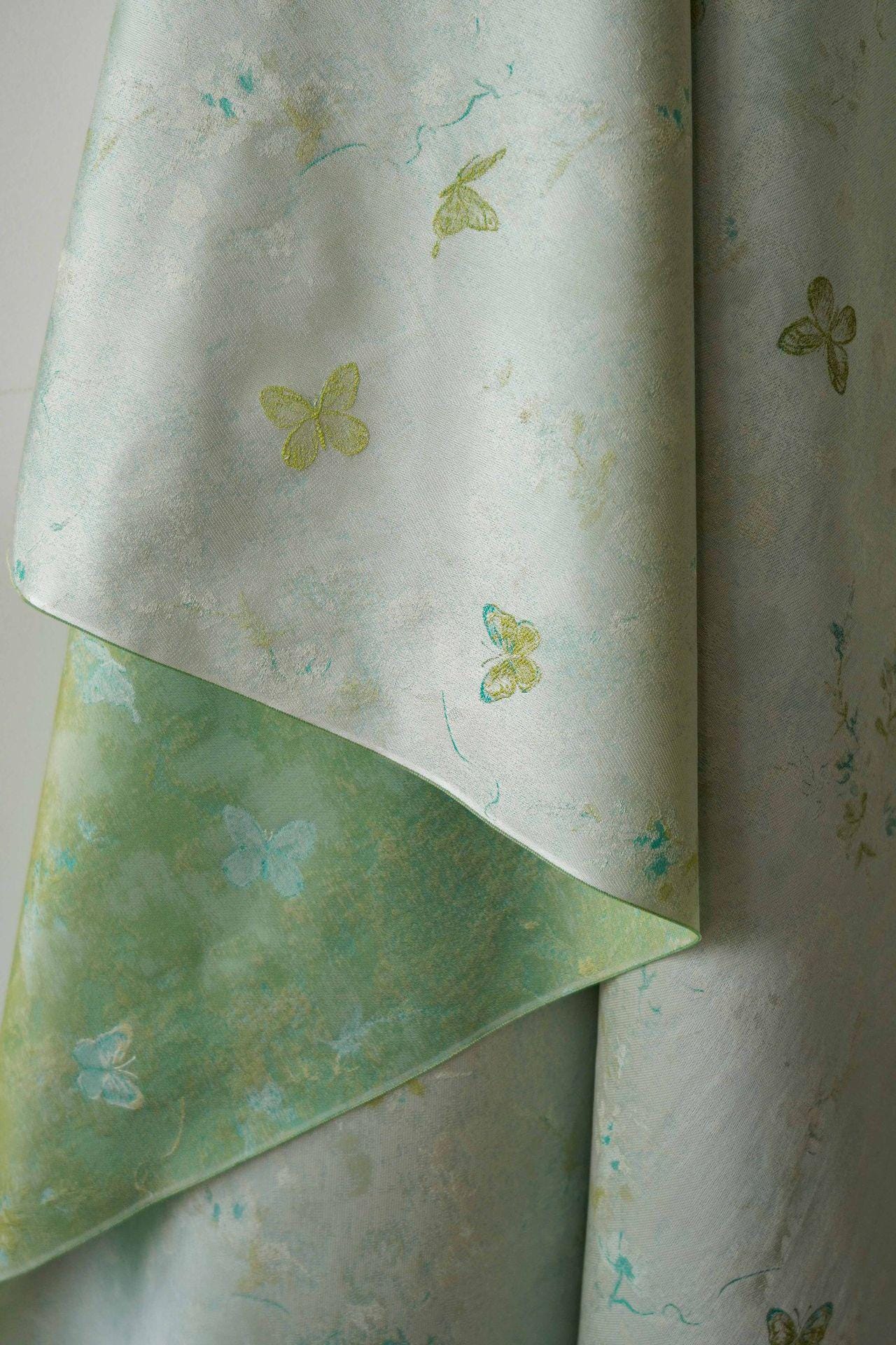 3D Butterfly Jacquard Fabric: 63"W Polyester Blend, Costume & Decor