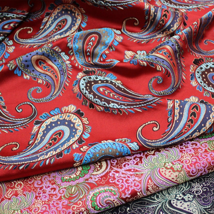 Coussin Cheongsam en brocart de soie chinois tissé damas à motif de queue de phénix