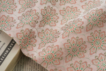Tissu brocart à motif éventail, jacquard traditionnel chinois pour la confection de cheongsams et de robes, largeur 65 pouces