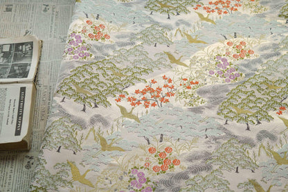 Jacquard Upholstery Fabric: Chinese Painting Pattern, Gold Thread (59" Wide, By The Meter)