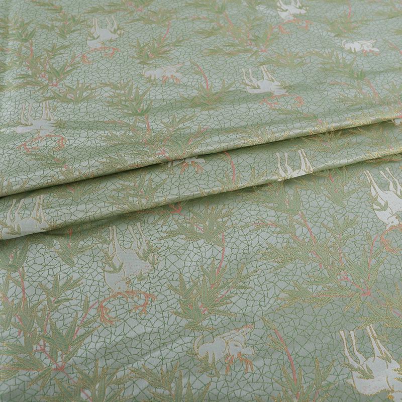 Mongolian Bada Fabric: Tibetan Caisson Pattern, 55"W Polyester