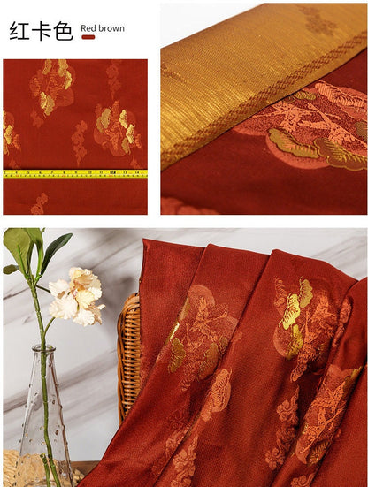 Jacquard Crane Brocade Fabric: 59"W Rayon Cheongsam Qipao Material