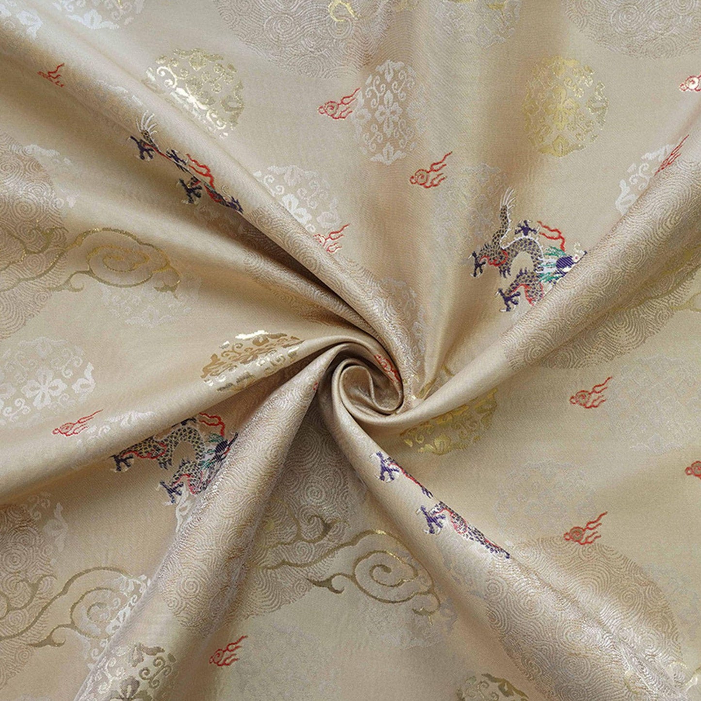 Dragon Silk Brocade Fabric: Emperor Robe Cheongsam Sewing Material