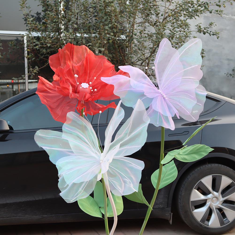 Large Silk Butterfly: Wedding Decor, Floral Centerpiece, Photo Booth Prop