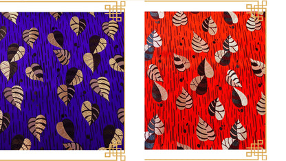 Silk Brocade Fabric: Leaf Flower Design, 45" Wide - By The Meter