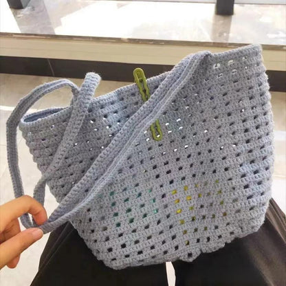 Sac au crochet gaufré tissé à la main : Kit de laine fait main à faire soi-même