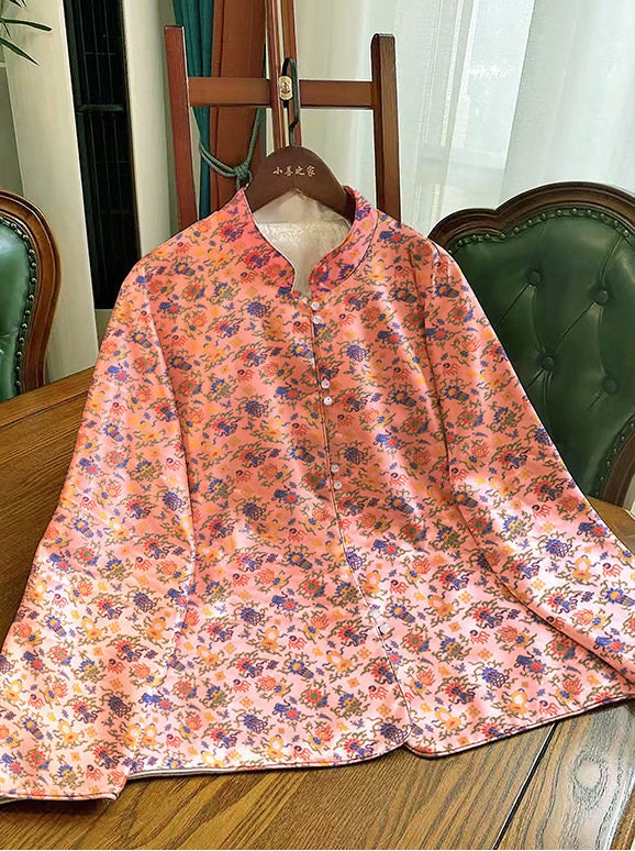 Floral Brocade Fabric: 59"W Chinese Silk Rayon Damask