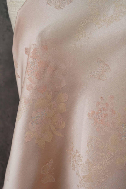 Tissu brocart à motifs floraux papillons ��� Jacquard chinois, ameublement &