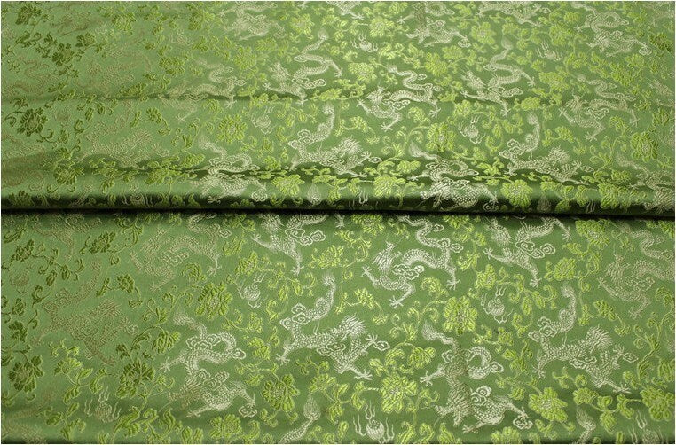 Dragon Flower Brocade Fabric: 59" Wide Rayon Sewing Quilting