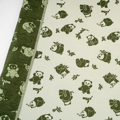 Panda and Bamboo Jacquard Satin Fabric ��" Wide, Qipao and Hanfu Material