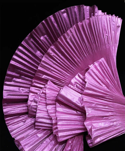 Metallic Luster Organza Lace: 3D Fold Ruffle Designer Fabric