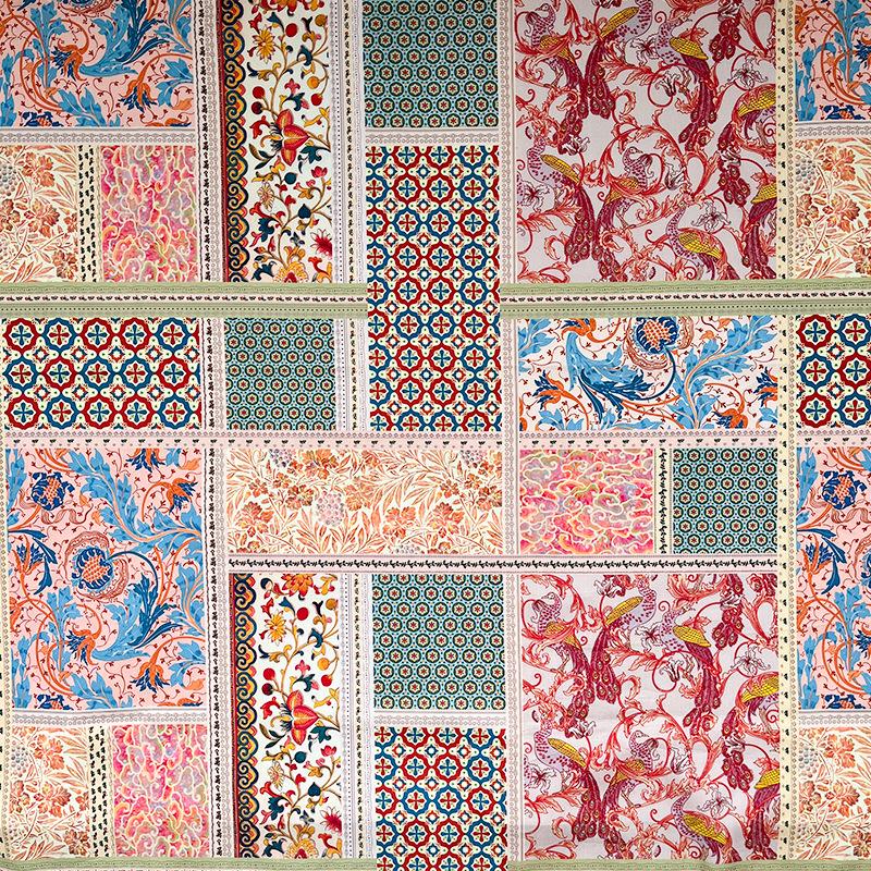 Hand Printed Cotton Sewing Fabric: Indian Quilting & Dress Material