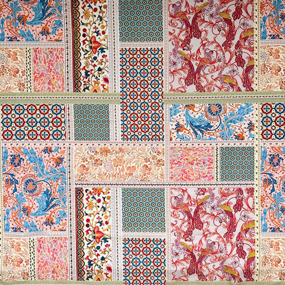 Hand Printed Cotton Sewing Fabric: Indian Quilting & Dress Material