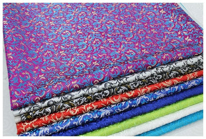 Metallic Paisley Brocade Fabric: Chinese Jacquard, 29" Wide