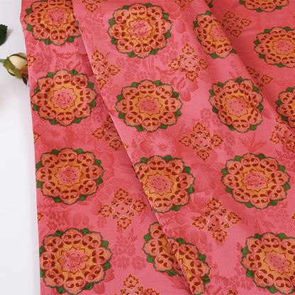 Floral Baoxiang Print Rayon Silk Fabric - 59" Wide