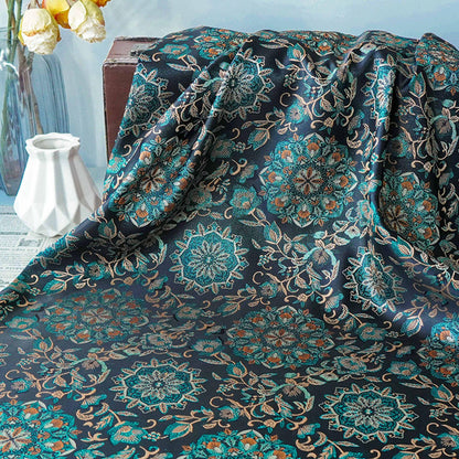 Jacquard floral irisé de luxe avec fils d'or ��� Mode et artisanat Fabr"Large