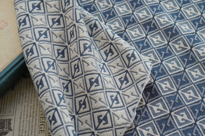 Jacquard Denim Fabric: Vintage 3D Pattern, Upholstery Sewing Material (56" Wide)