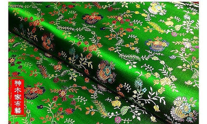 Peony Brocade Fabric: Silk Rayon Blend, Floral Upholstery & Costume