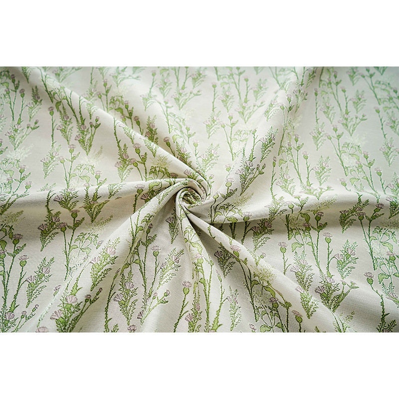 Tissu jacquard à motif floral : mélange de rayonne 3D, largeur 165 cm, vendu au mètre