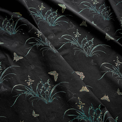 Butterfly Brocade Fabric: Japanese Silky Upholstery, Costume, Decor