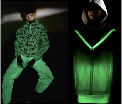 Midnight Green Luminous Fabric: Waterproof Retro-Reflective Polyester (59"W)