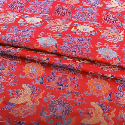 Dragon Brocade Fabric: 58"W Rayon Cheongsam Qipao Material