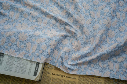 Floral Jacquard Woven Fabric: 3D Embossed Flower Pattern, 64"W