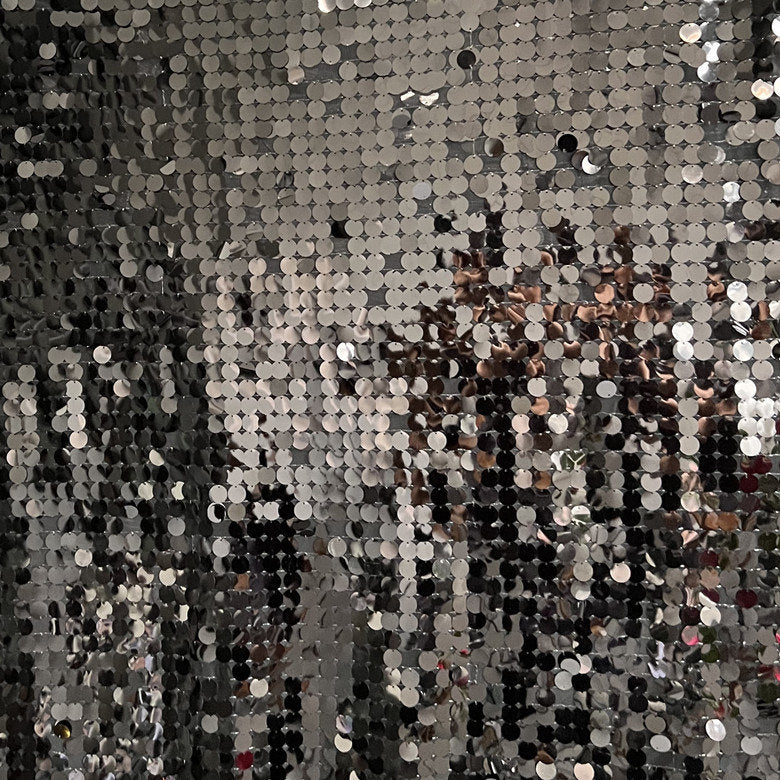 Sequin Fabric Backdrop: 50"W Polyester Party Decor