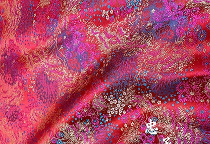 Galaxy Silk Brocade Fabric: 35" Wide Chinese Sewing Material - Poppylollipop