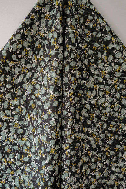 Tissu jacquard tissé à motif floral : revêtement d'ameublement réversible rétro, couture DIY - 140 cm de large