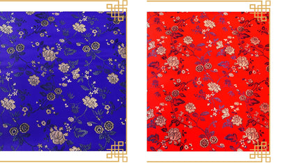 Peony Flower Damask Brocade Fabric: 45"W Chinese Sewing Quilting