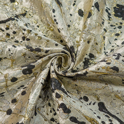 Gilding Bronzing Jacquard Fabric: Embossed Metallic Designer Material