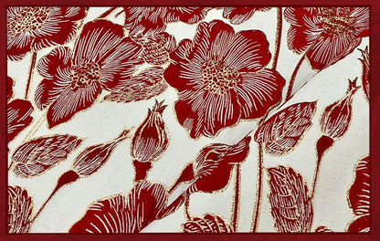 Lotus Brocade Fabric: 59"W Jacquard Satin Damask, Cheongsam Sewing