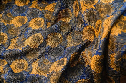 Tissu jacquard à motif floral : style peinture à l’huile, ameublement, costume – 160 cm de large