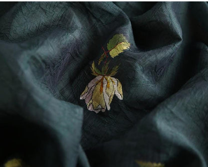 Tissu Tencel Ramie : Tissu à coudre imprimé roses, largeur 150 cm