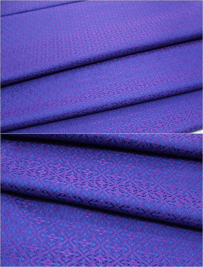 Floral Brocade Fabric: Chinese Style Silk Rayon Blend (29.5" Wide)