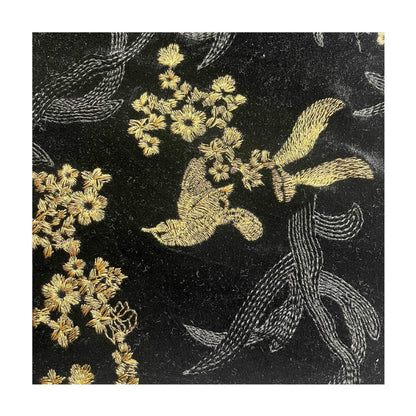 Magpie Embroidery Velvet Fabric: 49" Wide Sewing Material
