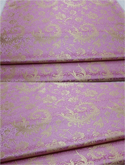 Chinese Silk brocade woven damask fabric cheongsam cushion Phoenix tail pattern