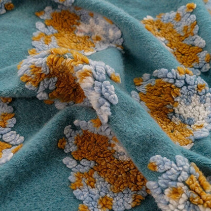 Floral Lamb Velvet Fabric: Soft Plush Upholstery, Costume & Bag Fabric (63" W)