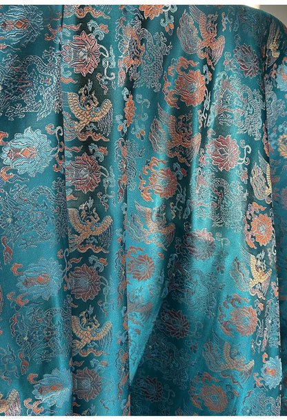 Dragon and Phoenix Brocade Fabric: 58"W Cheongsam Quilting Material