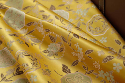 Floral Brocade Fabric: 63"W Rayon Damask for Sewing & Upholstery