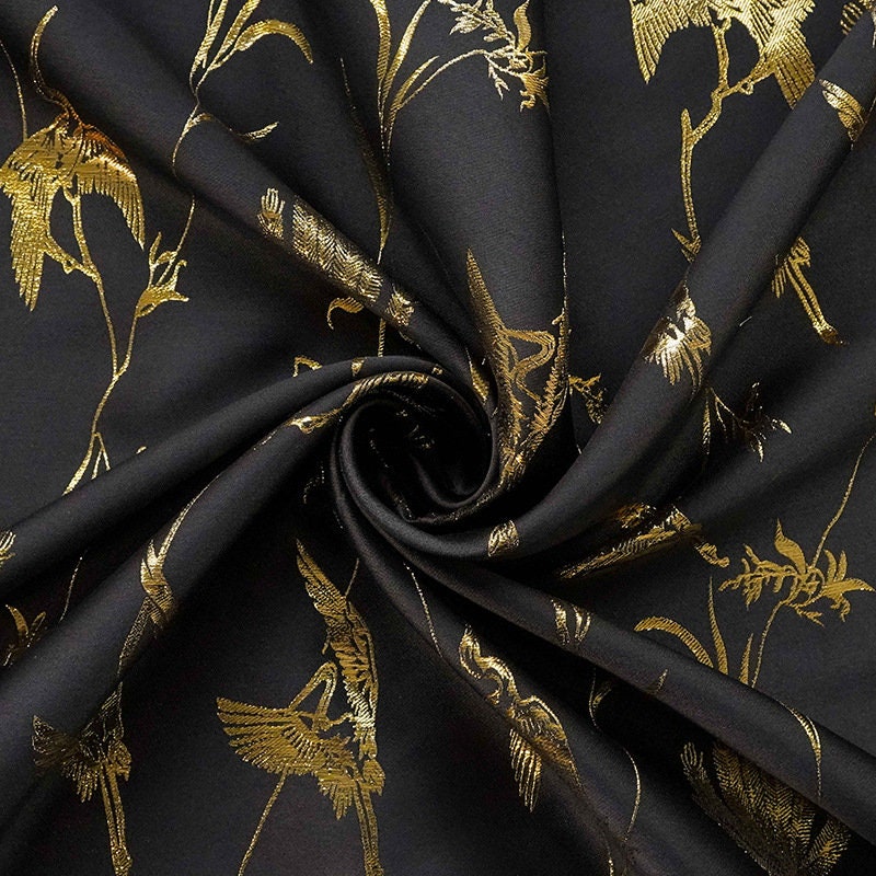 Gold Thread Jacquard Fabric: 3D Embossed Woven Upholstery, Costume, Decor