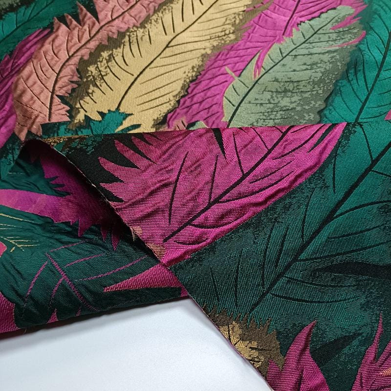 Tissu jacquard à plumes : matelassage texturé 3D, pour la couture d’ameublement, largeur 140 cm