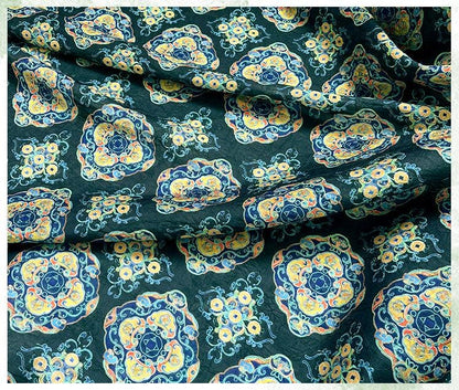 Dunhuang Buddha Tencel Fabric: Asian Style Upholstery, Scarf & Curtain