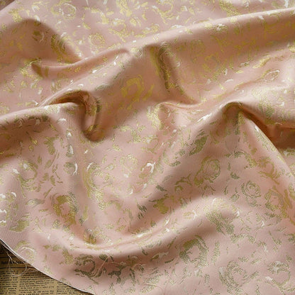 Gold Thread Jacquard Fabric: 3D Texture Upholstery, Costume, Decor (By The Meter)